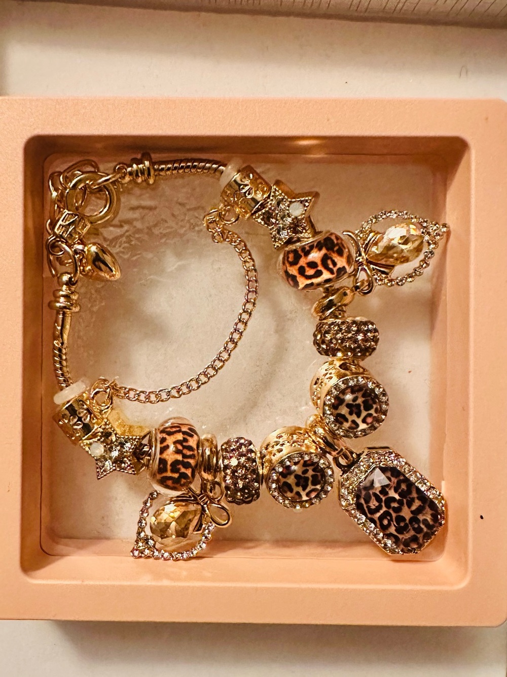 Gold-Tone Leopard Charm Bracelet - Women Jewelry